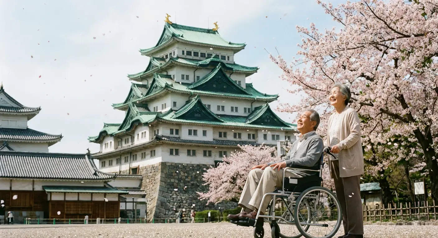 桜と名古屋城